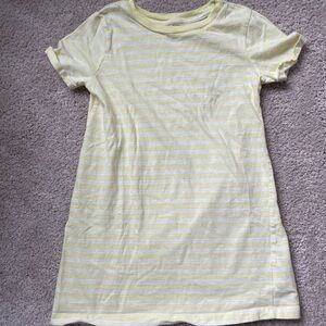 GAP Kids Yellow and White Striped Tee Dress